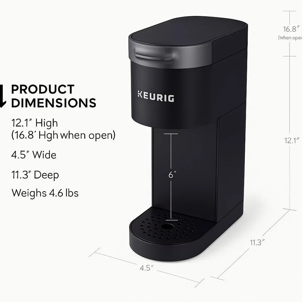 Keurig K-Mini Single Serve K-Cup Pod Coffee Maker, 6 to 12oz Brew size,  Black